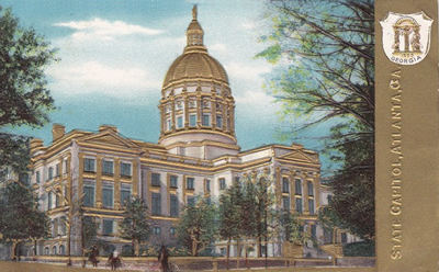 Embossed view of the Georgia capitol