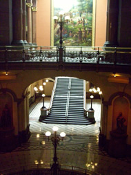 Grand staircase from third floor