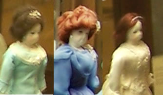 Three dolls up close