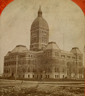 Stereoscopic view of 1885 Minnesota state capitol