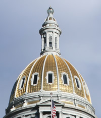 Capitol dome, gold leaf