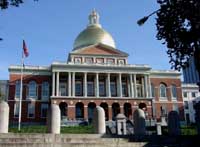 Massachusetts capitol entrance
