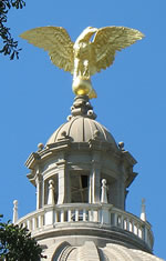 Mississippi cupola and eagle